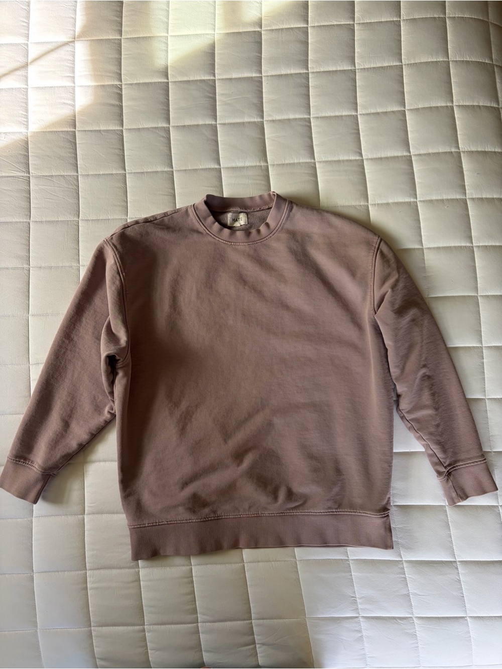 MATE the Label Crewneck Sweatshirt in Dusty Mauve